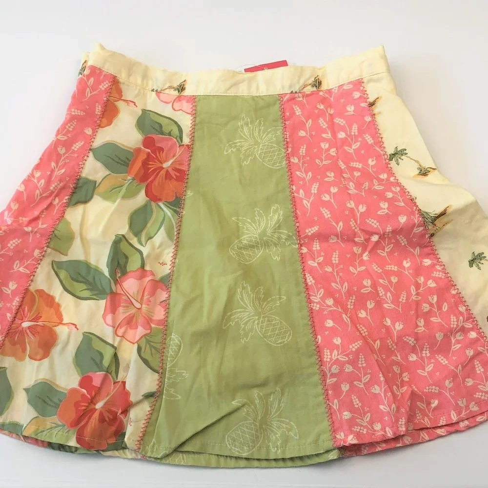 NWT Gymboree Girl Pieced Skort, Button Tank, Hair Clip & Flip-Flop 4 Pc Set 5